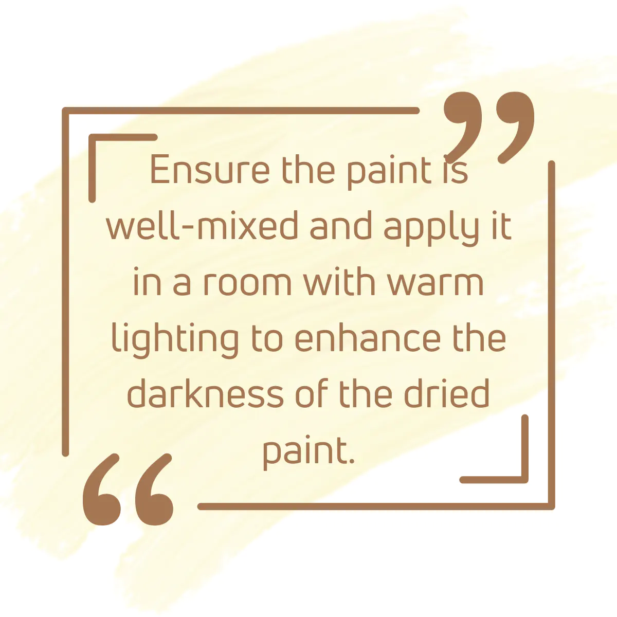 Tip for drying of paints