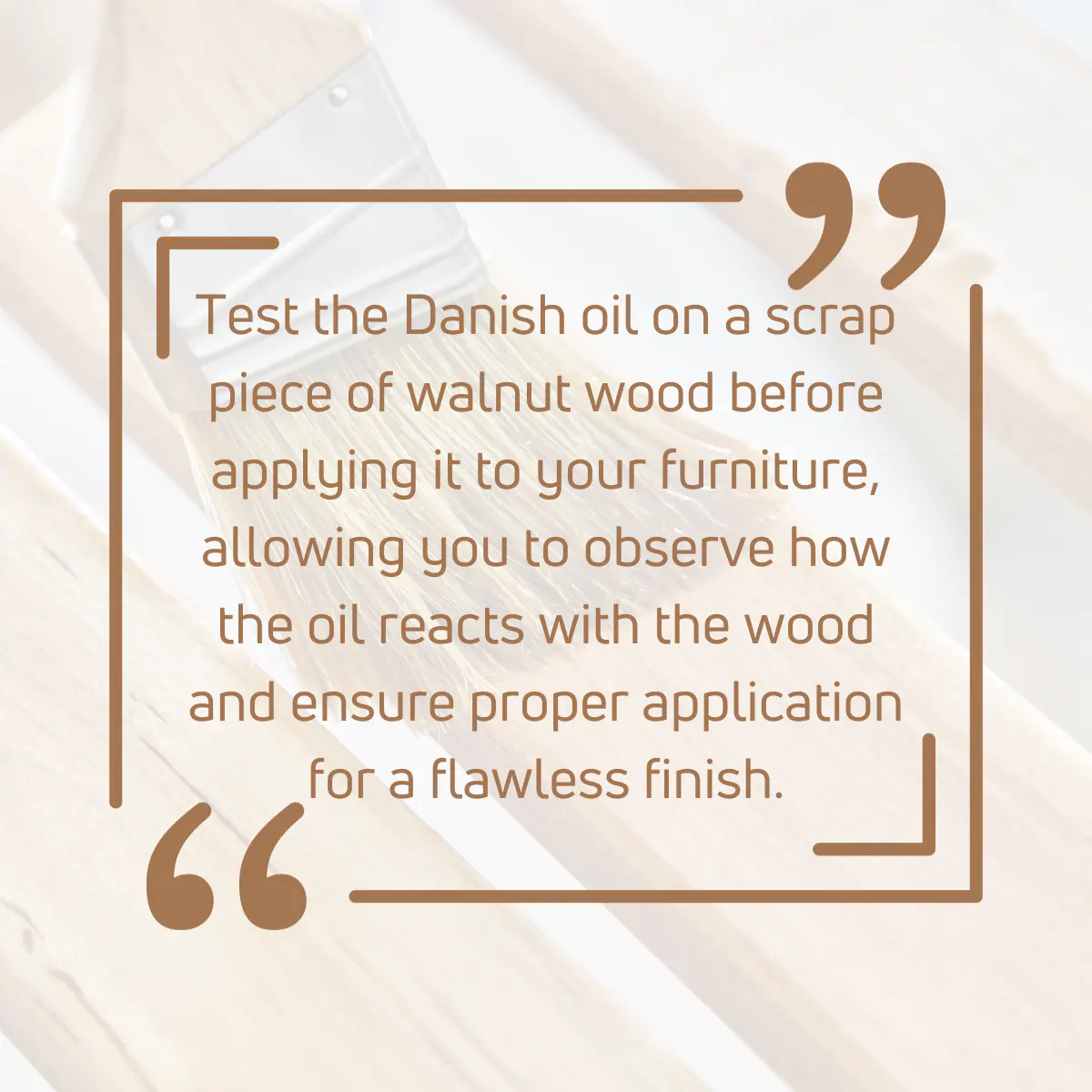 Tip for using Danish oil finish on walnut 