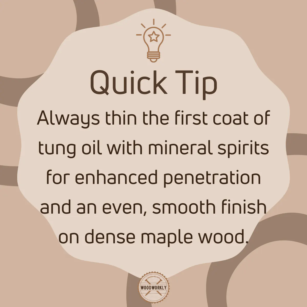 Tip for using Tung oil on maple