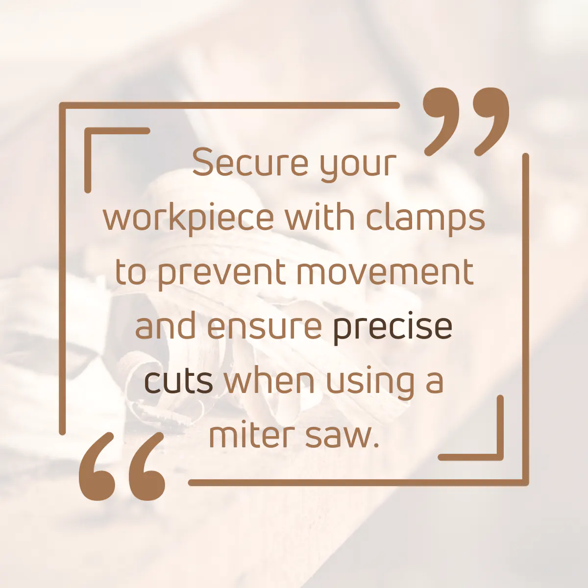 Tip for working with the Miter Saw