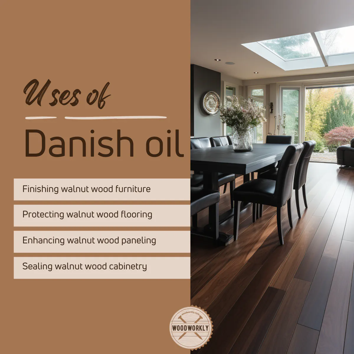 Uses of Danish oil on walnut