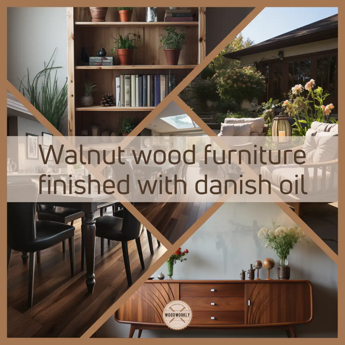 Walnut wood furniture finished with danish oil