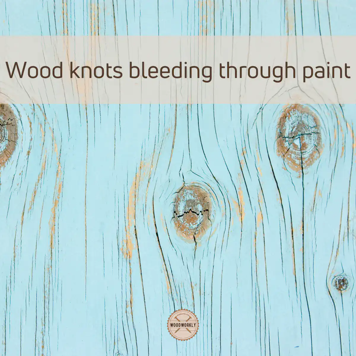 Wood knot bleeding through paint