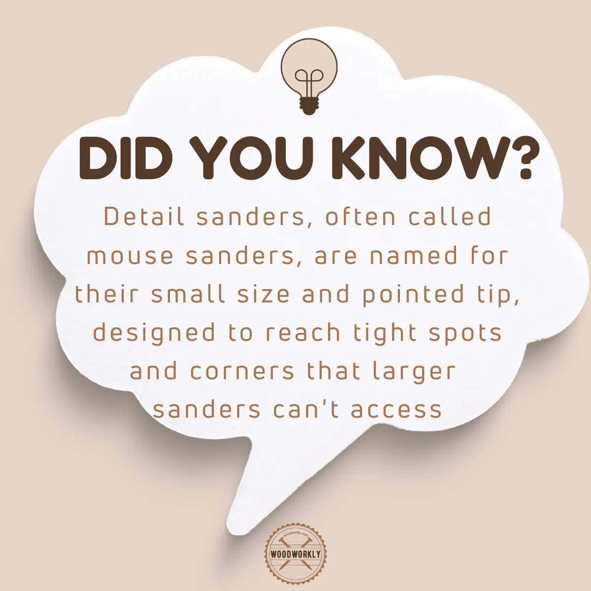 Did you know fact about detail sanders