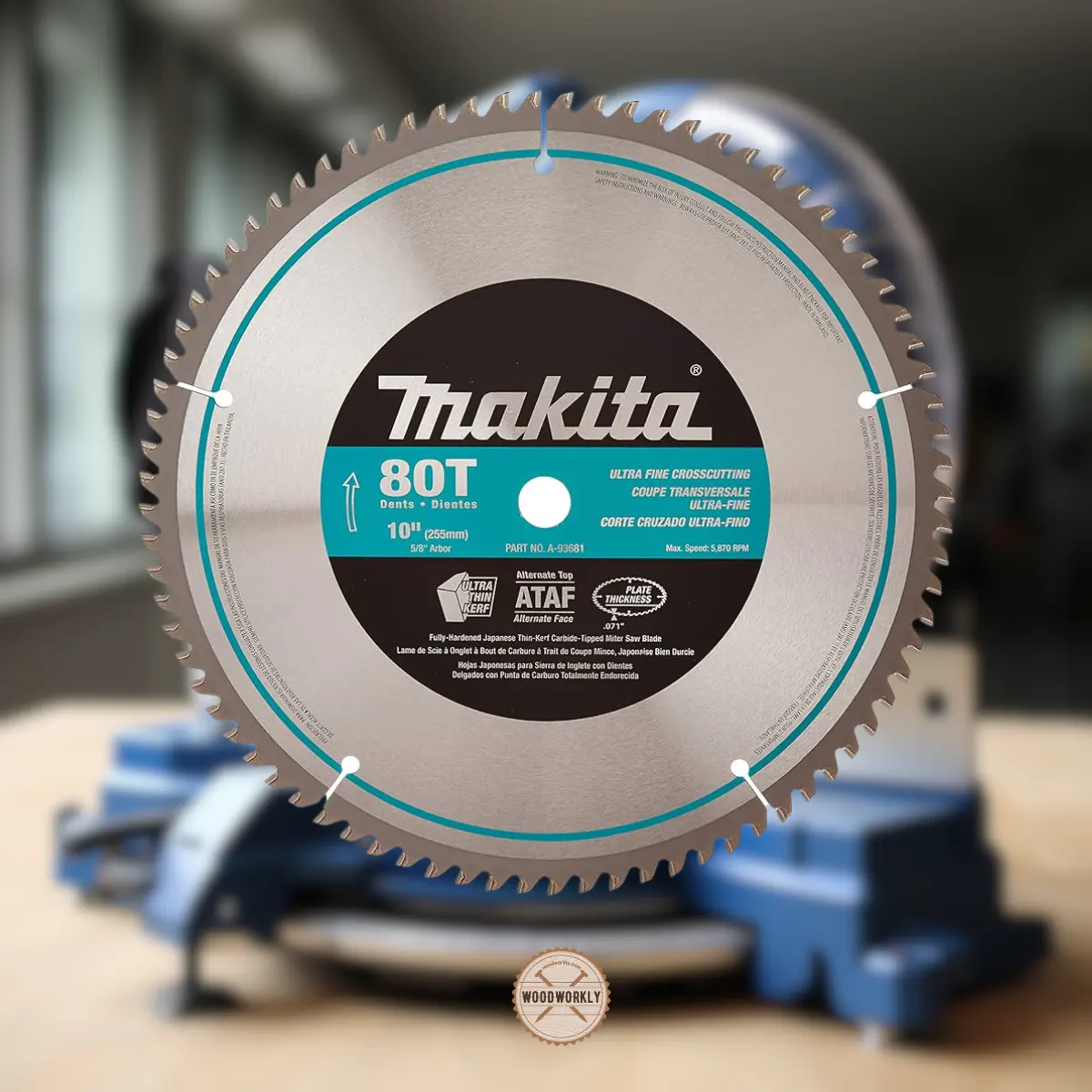 Makita A-93681 10-Inch 80 Tooth Micro Polished Mitersaw Blade