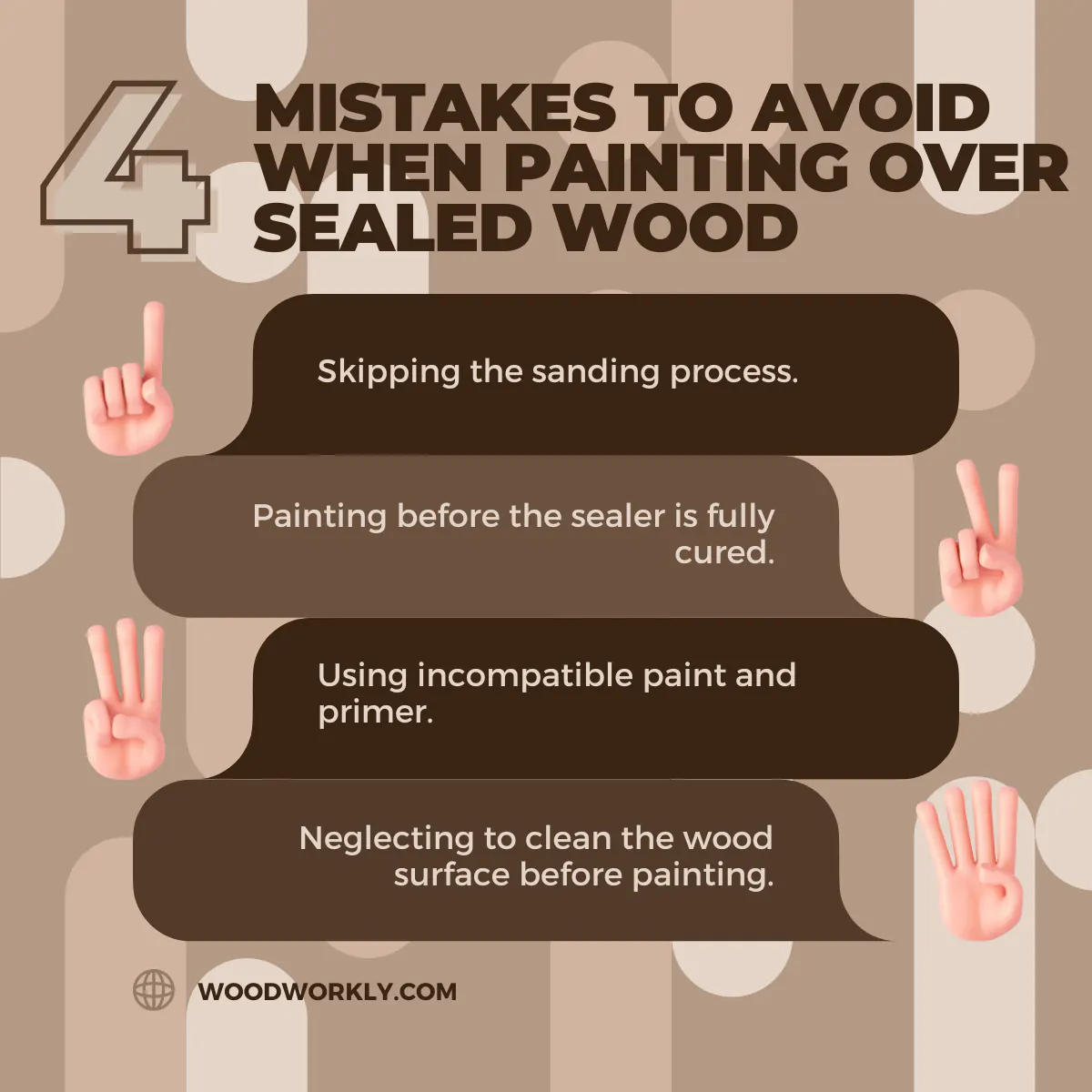 Mistakes to avoid when painting over sealed wood