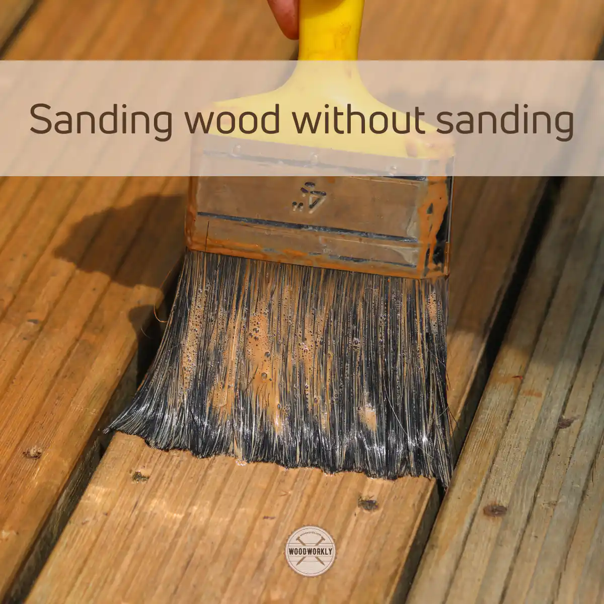Sanding wood without sanding