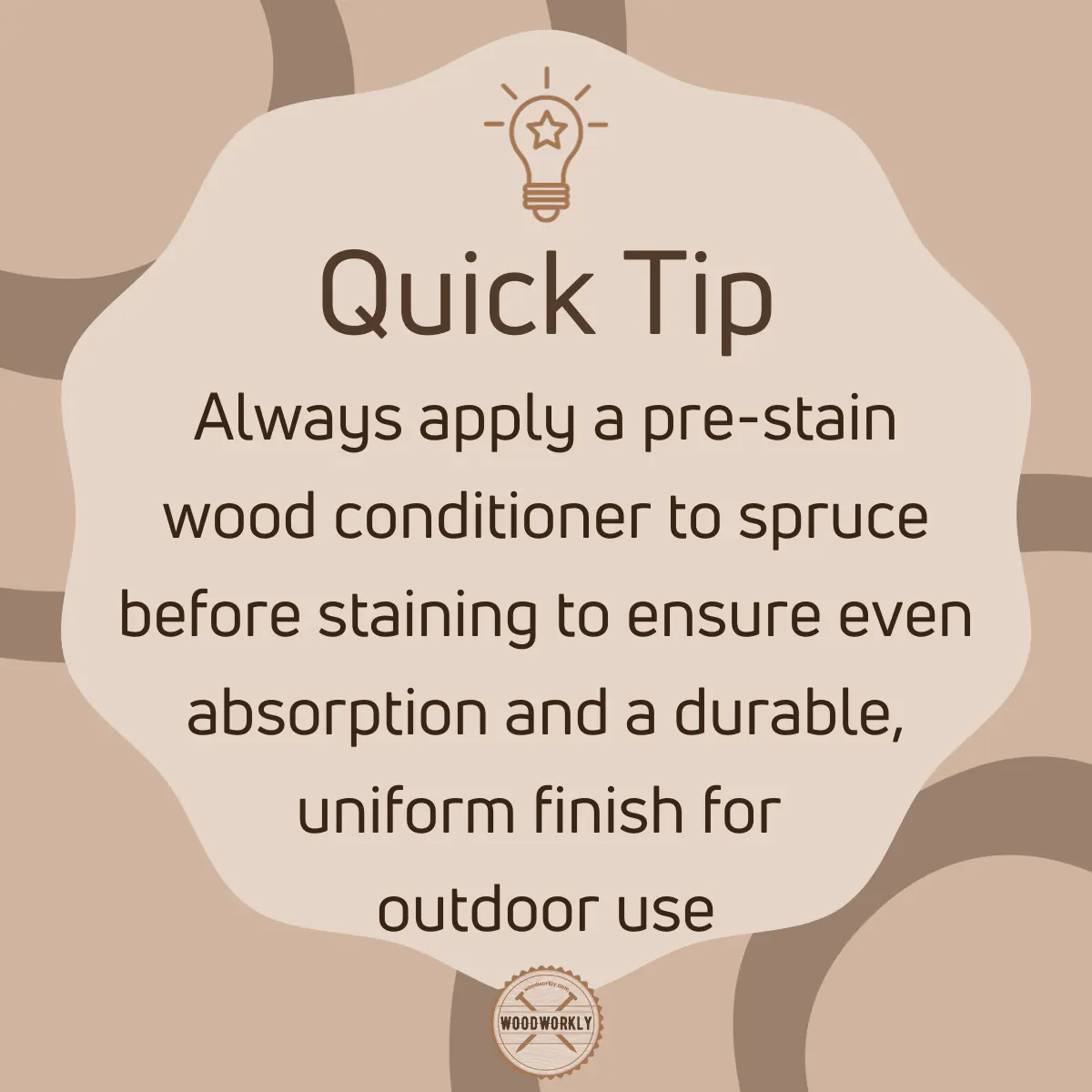 Tip for finishing spruce for outdoor use
