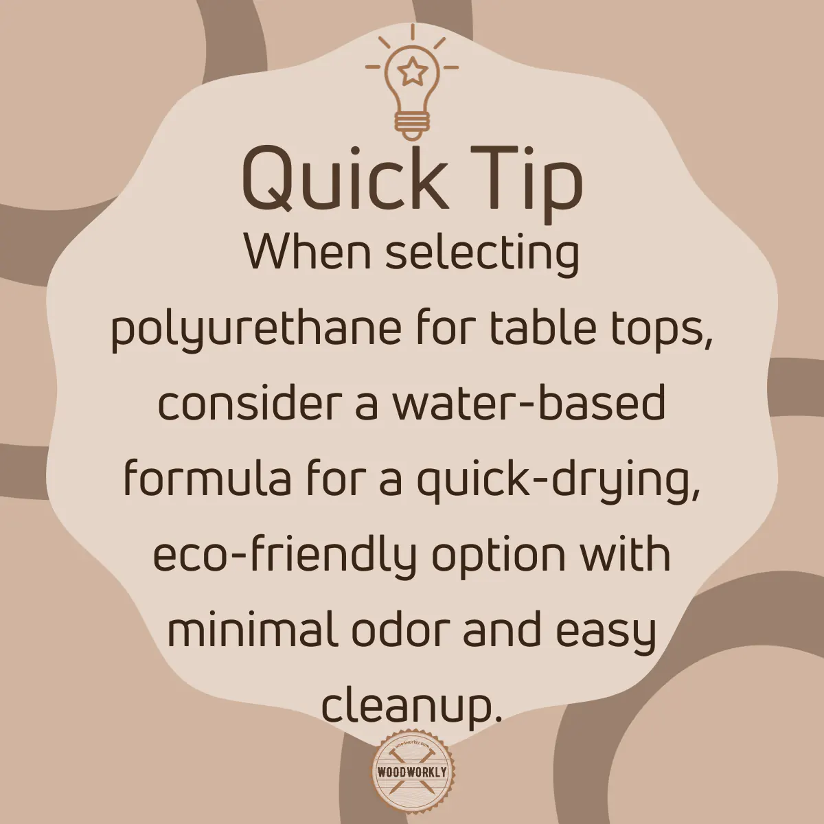 Tip for selecting a Polyurethane for tabletops