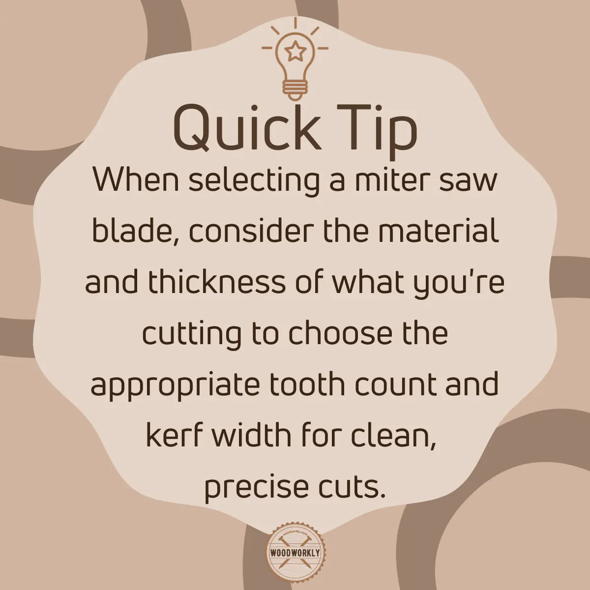 Tip for selecting a  miter saw blade