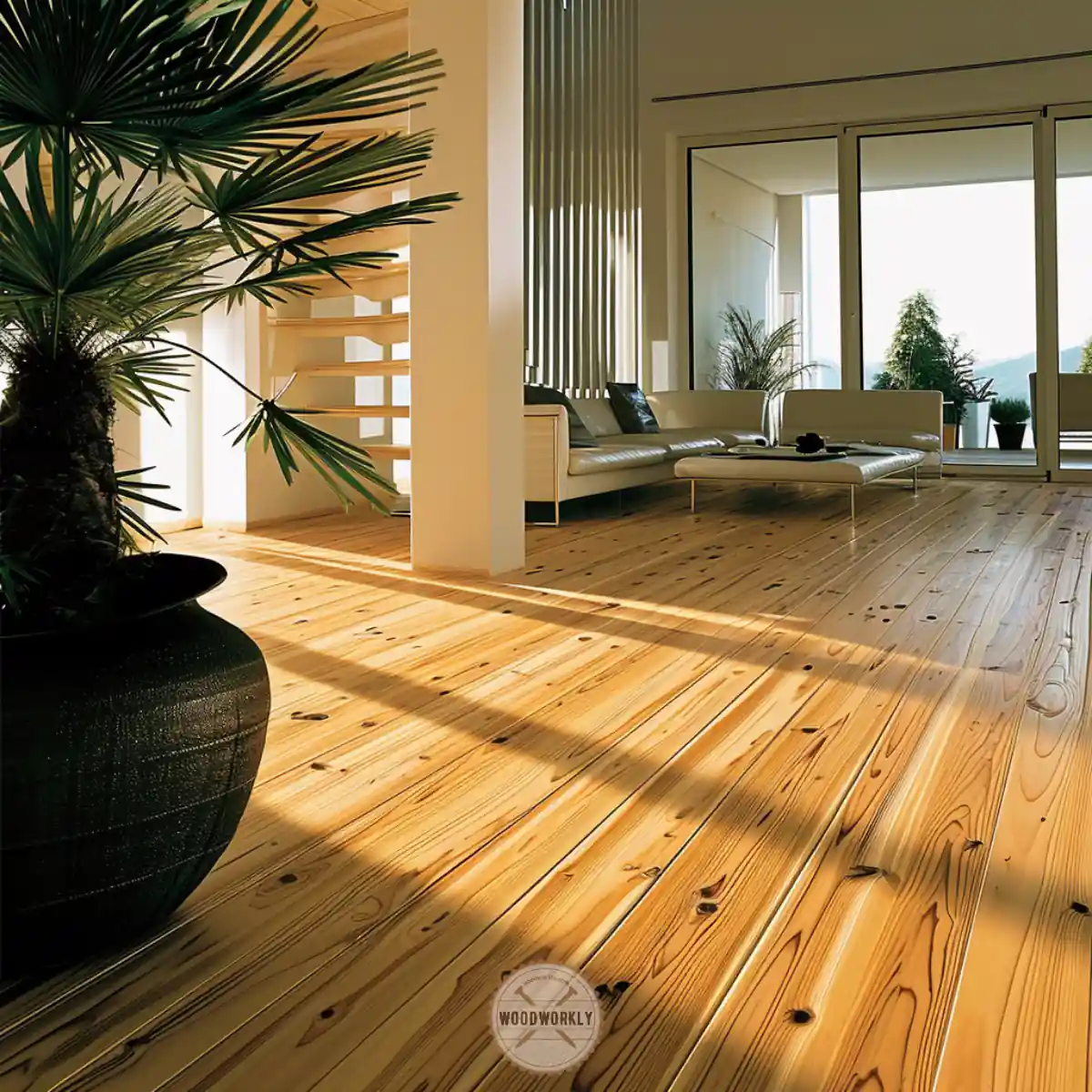 Pine flooring