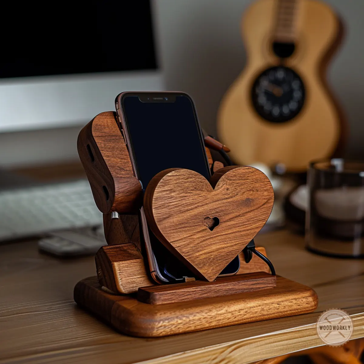 Wooden docking station