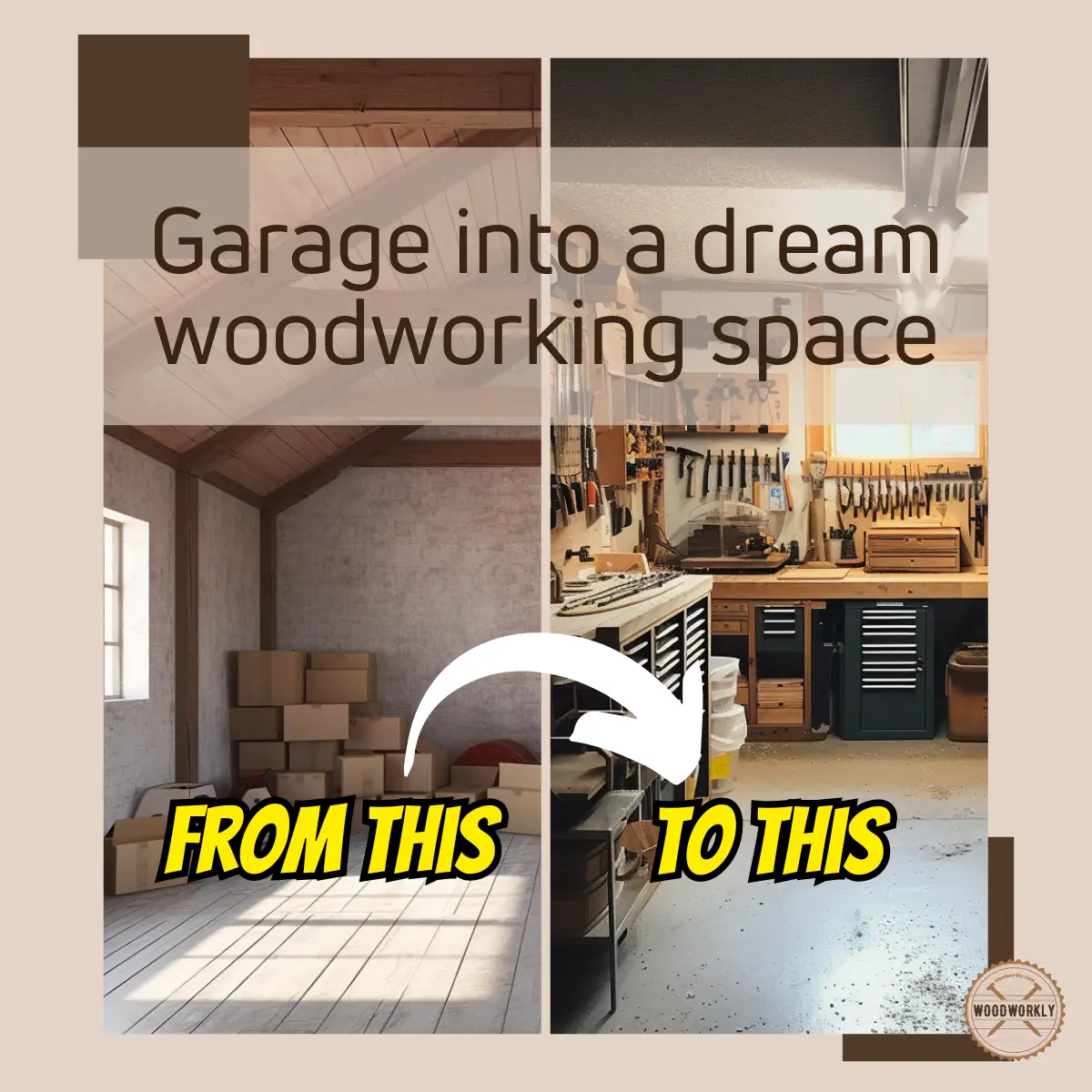 Garage into a woodworking space