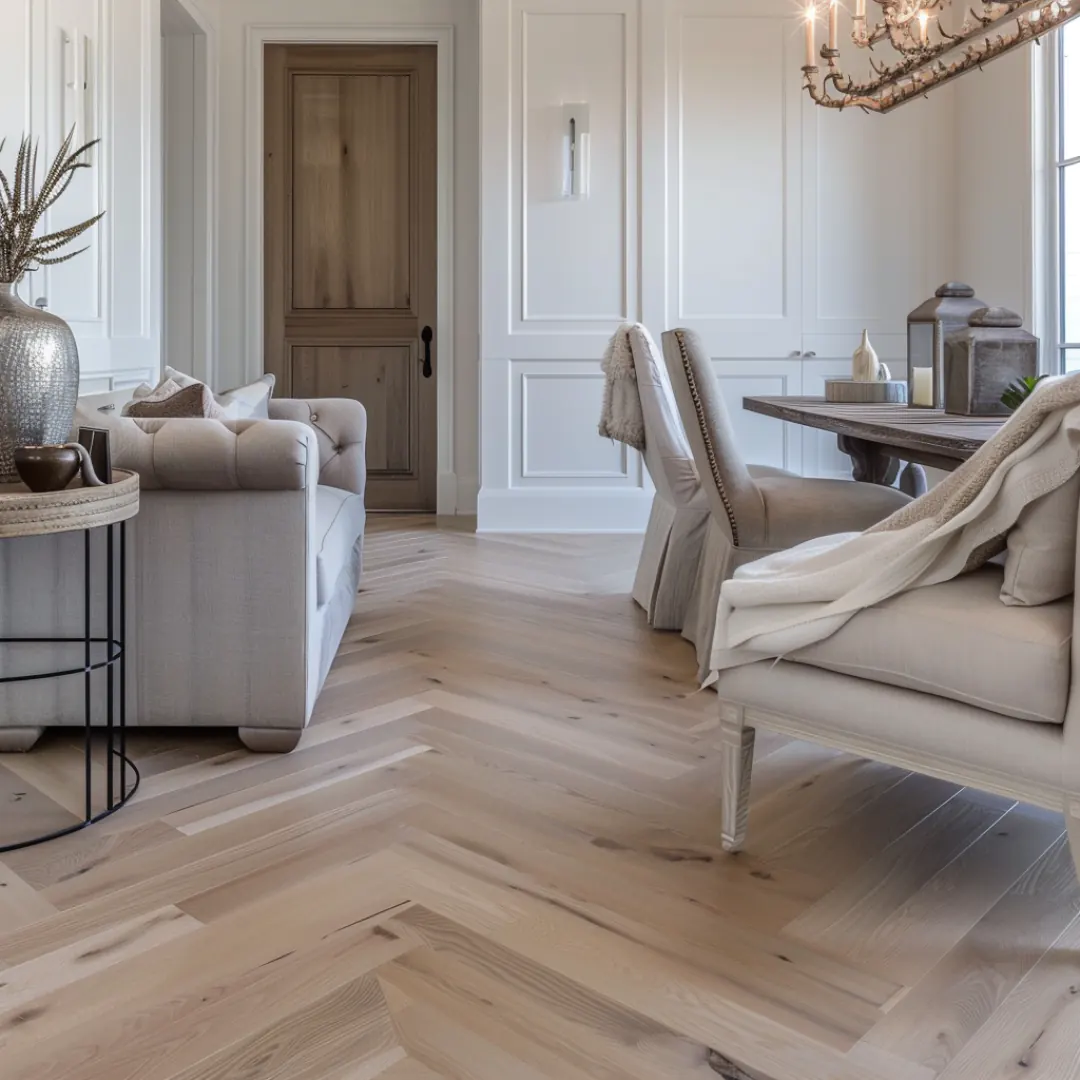 Classic Herringbone White Oak Flooring
