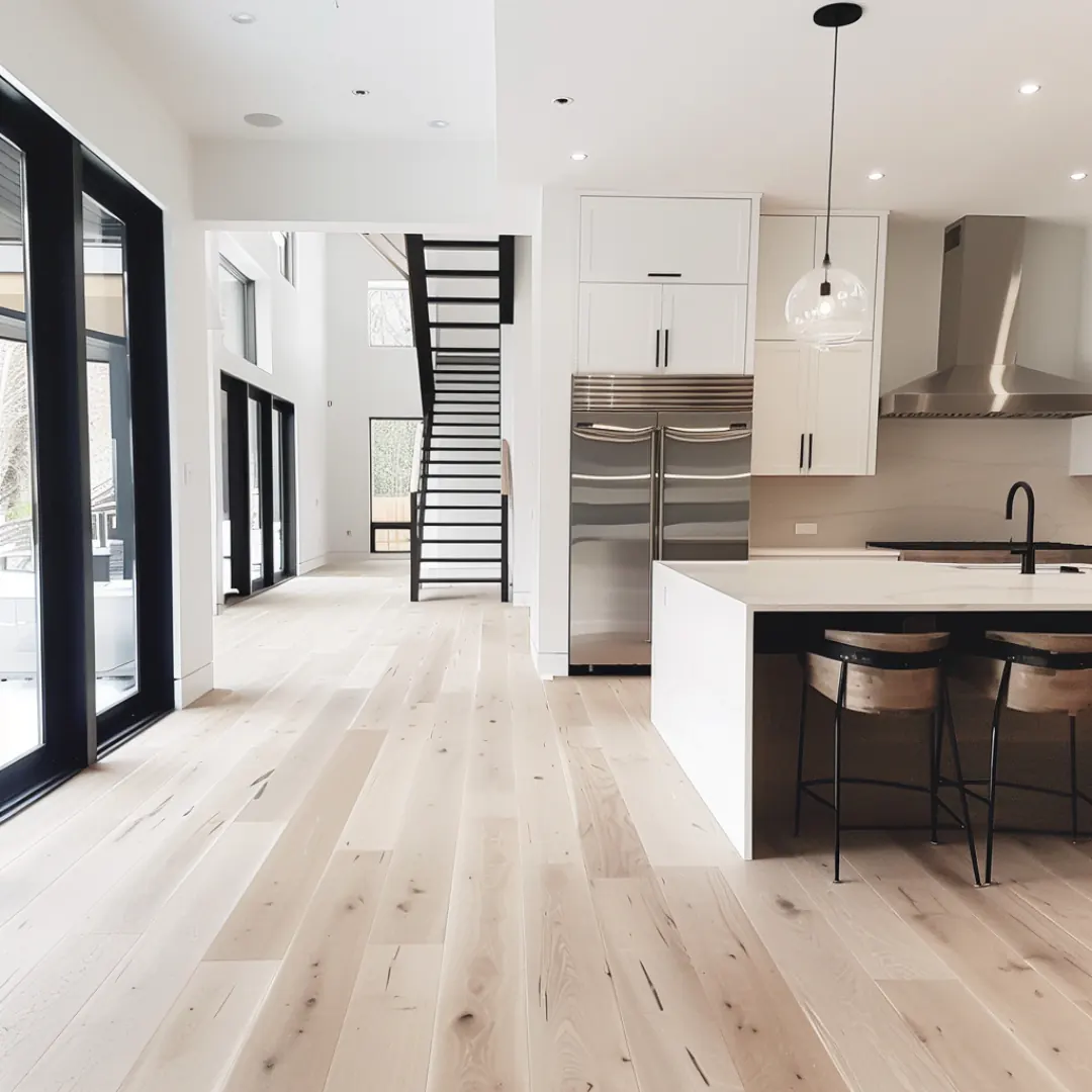 Modern Industrial White Oak Flooring
