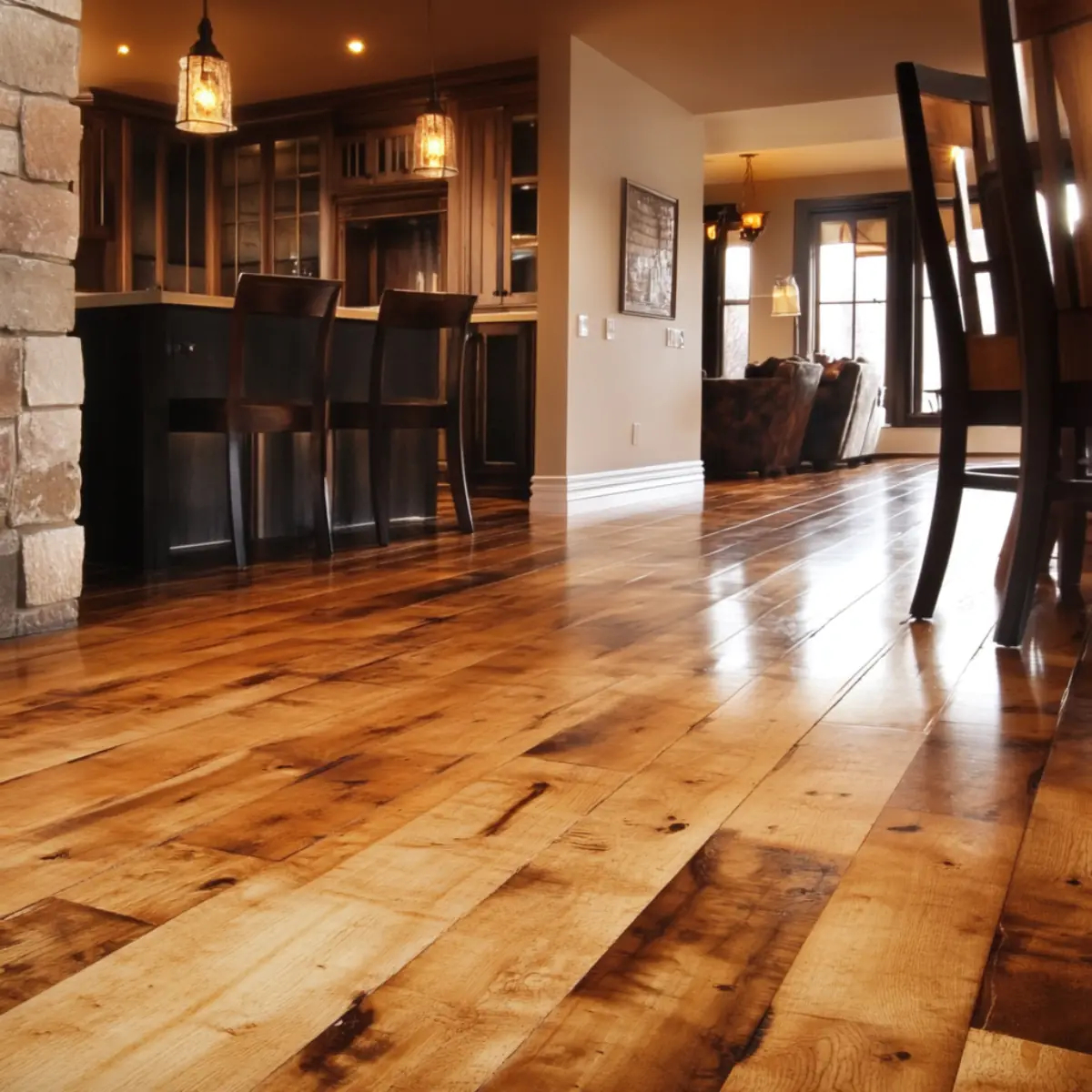 Rustic Maple Plank Flooring