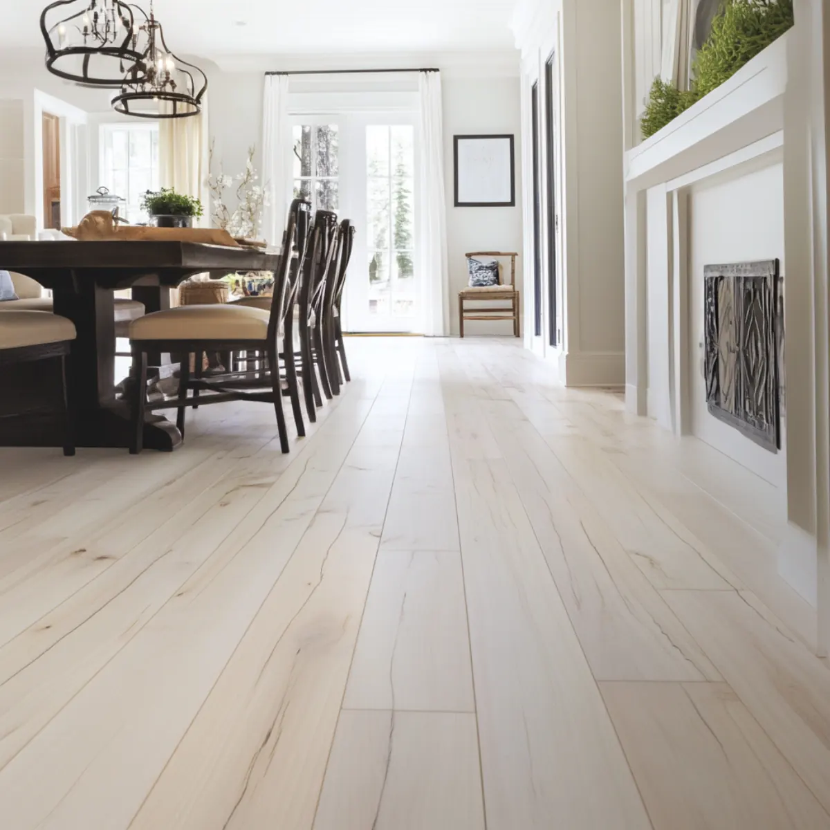 Whitewashed Maple Flooring