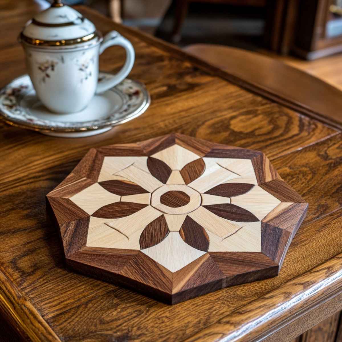 Intarsia Wood Art Trivet